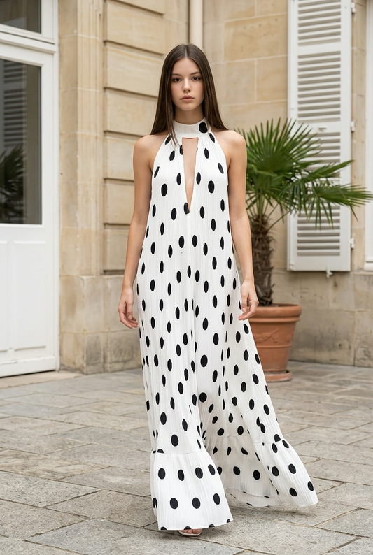 Vestido Polka Halter