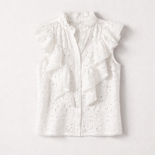 Camisa Aire romántico Troquelada